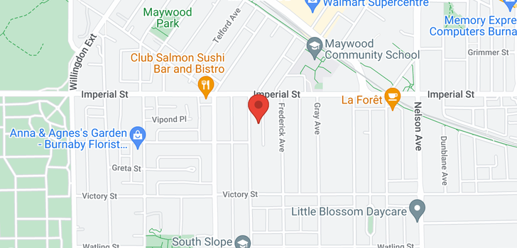 map of 6926 DOW AVENUE